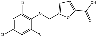 5-(2,4,6-TRICHLORO-PHENOXYMETHYL)-FURAN-2-CARBOXYLIC ACID Struktur