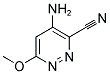 4-AMINO-6-METHOXYPYRIDAZINE-3-CARBONITRILE Struktur