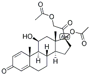 1,4-PREGNADIEN-11-BETA, 17,21-TRIOL-3,20-DIONE 17,21-DIACETATE Struktur