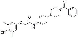 N-(4-(4-BENZOYLPIPERAZIN-1-YL)PHENYL)-2-(4-CHLORO-3,5-DIMETHYLPHENOXY)ACETAMIDE Struktur