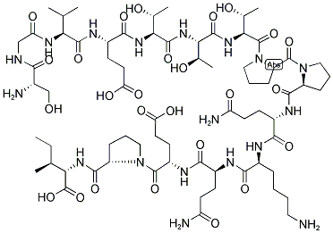 H-SER-GLY-VAL-GLU-THR-THR-THR-PRO-PRO-GLN-LYS-GLN-GLU-PRO-ILE-OH Struktur