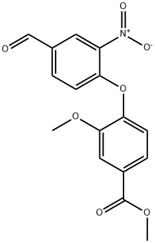 METHYL 4-(4-FORMYL-2-NITROPHENOXY)-3-METHOXYBENZENECARBOXYLATE Struktur