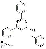 N-BENZYL-2-PYRIDIN-4-YL-6-[3-(TRIFLUOROMETHYL)PHENYL]PYRIMIDIN-4-AMINE Struktur