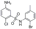 5-AMINO-N-(2-BROMO-5-METHYL-PHENYL)-2-CHLORO-BENZENESULFONAMIDE Struktur