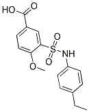 3-(4-ETHYL-PHENYLSULFAMOYL)-4-METHOXY-BENZOIC ACID Struktur