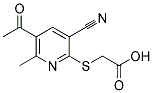 [(5-ACETYL-3-CYANO-6-METHYLPYRIDIN-2-YL)THIO]ACETIC ACID Struktur