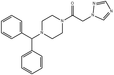 1-(4-BENZHYDRYLPIPERAZINO)-2-(1H-1,2,4-TRIAZOL-1-YL)-1-ETHANONE Struktur