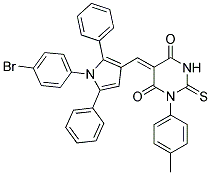 (Z)-5-((1-(4-BROMOPHENYL)-2,5-DIPHENYL-1H-PYRROL-3-YL)METHYLENE)-2-THIOXO-3-P-TOLYL-DIHYDROPYRIMIDINE-4,6(1H,5H)-DIONE Struktur