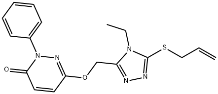 6-([5-(ALLYLSULFANYL)-4-ETHYL-4H-1,2,4-TRIAZOL-3-YL]METHOXY)-2-PHENYL-3(2H)-PYRIDAZINONE Struktur