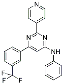 N-PHENYL-2-PYRIDIN-4-YL-6-[3-(TRIFLUOROMETHYL)PHENYL]PYRIMIDIN-4-AMINE Struktur