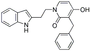 3-BENZYL-4-HYDROXY-1-[2-(1H-INDOL-2-YL)ETHYL]-2(1H)-PYRIDINONE Struktur