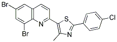 6,8-DIBROMO-2-[2-(4-CHLOROPHENYL)-4-METHYL-1,3-THIAZOL-5-YL]QUINOLINE Struktur