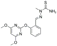 N-[1-AZA-2-[2-[(4,6-DIMETHOXYPYRIMIDIN-2-YL)OXY]PHENYL]ETHENYL]-N-METHYLTHIOUREA Struktur