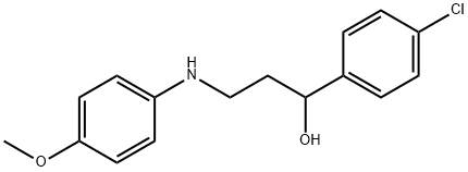 1-(4-CHLOROPHENYL)-3-(4-METHOXYANILINO)-1-PROPANOL Struktur