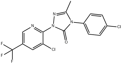 4-(4-CHLOROPHENYL)-2-[3-CHLORO-5-(TRIFLUOROMETHYL)-2-PYRIDINYL]-5-METHYL-2,4-DIHYDRO-3H-1,2,4-TRIAZOL-3-ONE Struktur