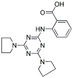 2-[(4,6-DIPYRROLIDIN-1-YL-1,3,5-TRIAZIN-2-YL)AMINO]BENZOIC ACID Struktur