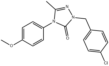 2-(4-CHLOROBENZYL)-4-(4-METHOXYPHENYL)-5-METHYL-2,4-DIHYDRO-3H-1,2,4-TRIAZOL-3-ONE Struktur