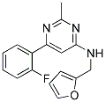 6-(2-FLUOROPHENYL)-N-(2-FURYLMETHYL)-2-METHYLPYRIMIDIN-4-AMINE Struktur