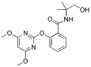 2-[2-[(4,6-DIMETHOXYPYRIMIDIN-2-YL)OXY]BENZAMIDO]-2-METHYLPROPAN-1-OL Struktur