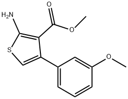 2-AMINO-4-(3-METHOXY-PHENYL)-THIOPHENE-3-CARBOXYLIC ACID METHYL ESTER Struktur