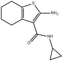 2-AMINO-4,5,6,7-TETRAHYDRO-BENZO[B]THIOPHENE-3-CARBOXYLIC ACID CYCLOPROPYLAMIDE Struktur