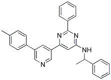 (1-PHENYL-ETHYL)-[2-PHENYL-6-(5-P-TOLYL-PYRIDIN-3-YL)-PYRIMIDIN-4-YL]-AMINE Struktur