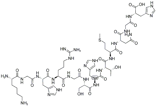 H-LYS-GLY-HIS-ARG-GLY-SER-HIS-THR-MET-ASN-GLY-HIS-OH Struktur