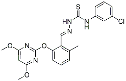 N-[1-AZA-2-[2-[(4,6-DIMETHOXYPYRIMIDIN-2-YL)OXY]-6-METHYLPHENYL]ETHENYL]-N'-(3-CHLOROPHENYL)THIOUREA Struktur