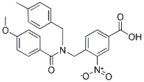 4-[[(4-METHOXY-BENZOYL)-(4-METHYL-BENZYL)-AMINO]-METHYL]-3-NITRO-BENZOIC ACID Struktur