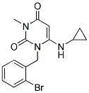 1-(2-BROMOBENZYL)-6-(CYCLOPROPYLAMINO)-3-METHYLPYRIMIDINE-2,4(1H,3H)-DIONE Struktur