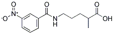 N-(3-NITROBENZOYL)-2-METHYL-5-AMINOPENTANOIC ACID Struktur