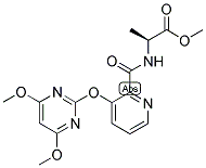 (2S)-2-[[[3-[(4,6-DIMETHOXYPYRIMIDIN-2-YL)OXY]PYRIDIN-2-YL]CARBONYL]AMINO]PROPIONOIC ACID, METHYL ESTER Struktur