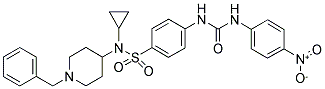 N-[4-(((1-BENZYLPIPERIDIN-4-YL)CYCLOPROPYLAMINO)SULPHONYL)PHENYL]-N'-(4-NITROPHENYL)UREA Struktur