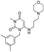 1-(3,5-DIMETHYL-BENZYL)-3-METHYL-6-(3-MORPHOLIN-4-YL-PROPYLAMINO)-1H-PYRIMIDINE-2,4-DIONE Struktur