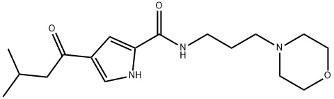 4-(3-METHYLBUTANOYL)-N-(3-MORPHOLINOPROPYL)-1H-PYRROLE-2-CARBOXAMIDE Struktur