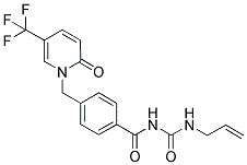 1-[4-(2,4-DIAZA-1,3-DIOXOHEPT-6-EN-1-YL)BENZYL]-5-(TRIFLUOROMETHYL)-2-PYRIDONE Struktur