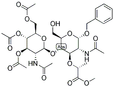 BENZYL 4-O-(2-ACETAMIDO-2-DEOXY-3,4,6-TRI-O-ACETYL-BETA-D-GLUCOPYRANOSL)-N-ACETYL-ALPHA-D-MURAMIC ACID, METHYL ESTER Struktur