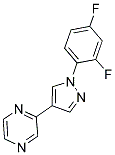 2-[1-(2,4-DIFLUOROPHENYL)-1H-PYRAZOL-4-YL]PYRAZINE Struktur