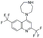 1-[2,6-BIS(TRIFLUOROMETHYL)QUINOL-4-YL]HOMOPIPERAZINE Struktur