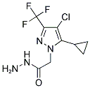 (4-CHLORO-5-CYCLOPROPYL-3-TRIFLUOROMETHYL-PYRAZOL-1-YL)-ACETIC ACID HYDRAZIDE Struktur