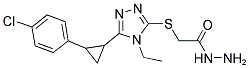 (5-[2-(4-CHLORO-PHENYL)-CYCLOPROPYL]-4-ETHYL-4 H-[1,2,4]TRIAZOL-3-YLSULFANYL)-ACETIC ACID HYDRAZIDE Struktur