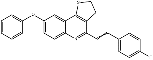 4-[(E)-2-(4-FLUOROPHENYL)ETHENYL]-2,3-DIHYDROTHIENO[3,2-C]QUINOLIN-8-YL PHENYL ETHER Struktur