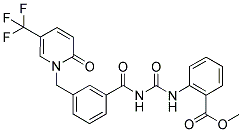 1-[3-[2,4-DIAZA-1,3-DIOXO-4-[2-(METHOXYCARBONYL)PHENYL]BUT-1-YL]BENZYL]-5-(TRIFLUOROMETHYL)-2-PYRIDONE Struktur