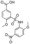 4-METHOXY-3-(2-METHOXY-5-NITRO-PHENYLSULFAMOYL)-BENZOIC ACID Struktur