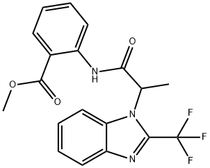 METHYL 2-((2-[2-(TRIFLUOROMETHYL)-1H-1,3-BENZIMIDAZOL-1-YL]PROPANOYL)AMINO)BENZENECARBOXYLATE Struktur