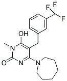 4-AZEPAN-1-YL-6-HYDROXY-1-METHYL-5-[3-(TRIFLUOROMETHYL)BENZYL]PYRIMIDIN-2(1H)-ONE Struktur