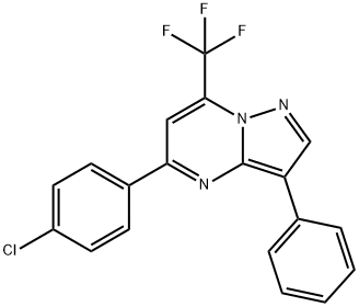 5-(4-CHLOROPHENYL)-3-PHENYL-7-(TRIFLUOROMETHYL)PYRAZOLO[1,5-A]PYRIMIDINE Struktur