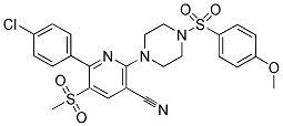 1-[6-(4-CHLOROPHENYL)-3-CYANO-5-(METHYLSULFONYL)PYRIDIN-2-YL]-4-((4-METHOXYPHENYL)SULFONYL)PIPERAZINE Struktur