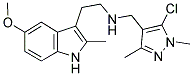 N-[(5-CHLORO-1,3-DIMETHYL-1H-PYRAZOL-4-YL)METHYL]-N-[2-(5-METHOXY-2-METHYL-1H-INDOL-3-YL)ETHYL]AMINE Struktur