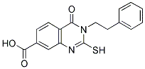 2-MERCAPTO-4-OXO-3-(2-PHENYLETHYL)-3,4-DIHYDROQUINAZOLINE-7-CARBOXYLIC ACID Struktur